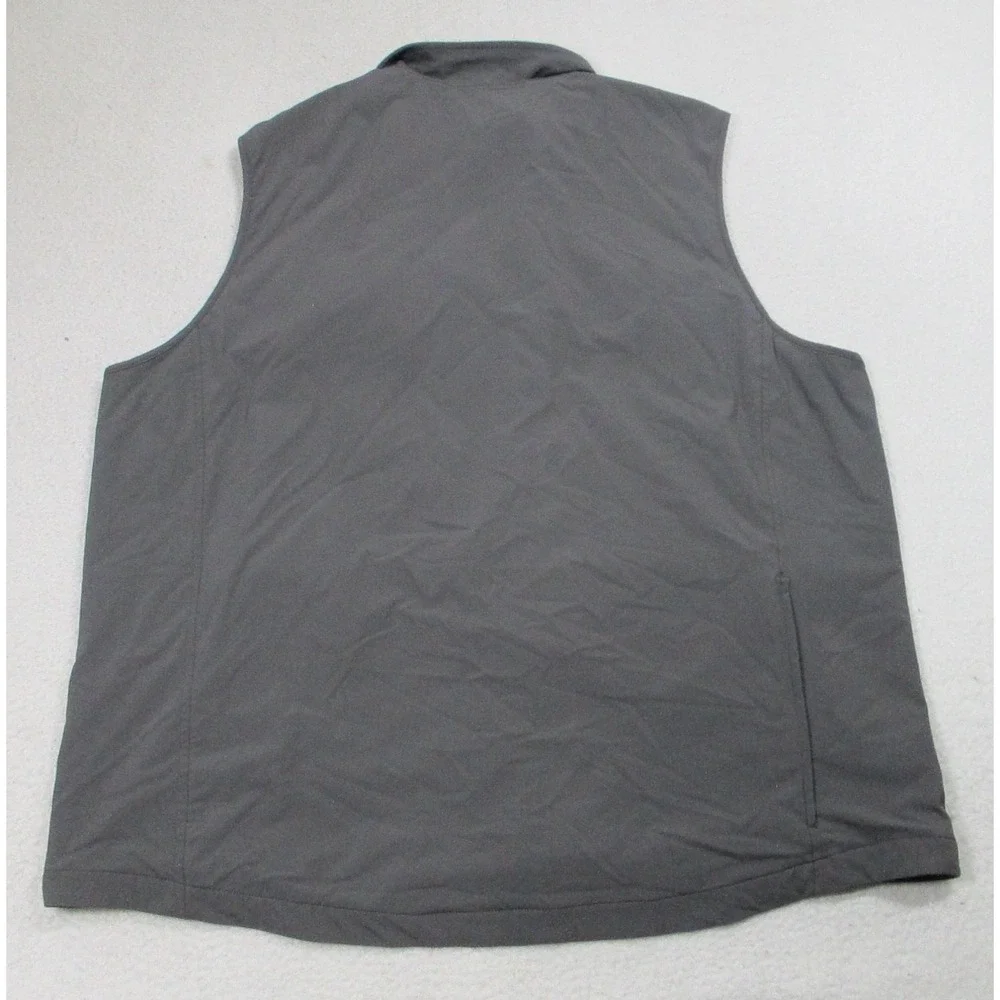 Duluth Trading Vest‎ Mens 2XL Gray Soft Shell Zip Pockets Outdoor Work Utility